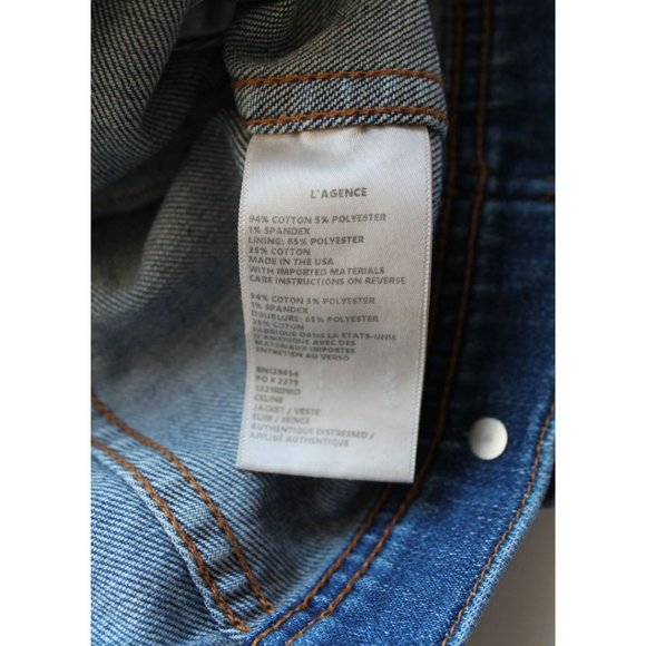 L'AGENCE Celine Jacket Authentique Distressed Size XS - Picture 13 of 14